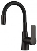 Стоящ смесител за умивалник ICF 124211 7113MB, месинг + цинк, черен мат, 29x18х4см