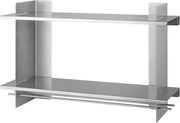На няколко нива метален стенен рафт в сребрист цвят 70 cm Tivo – noo.ma