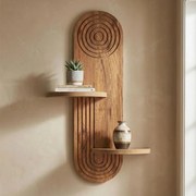 Artwill TopMebel стенен рафт от MDF в цвят дъб, 46x13x70 см.