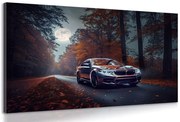 Картина на платно – BMW при пълнолуние