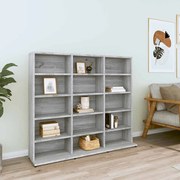 815484 vidaXL Етажерка за дискове сив сонома 100x23x89,5 см инженерно дърво