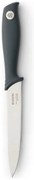 Нож Brabantia Tasty+ 1001165, 13.3 см, Закалена стомана, Устойчив на надраскване и корозия, Тъмносив