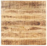 286027 vidaXL Плот за маса, мангово дърво масив, 25-27 мм, 70x70 cм