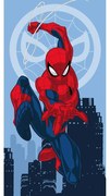 Червена-синя памучна детска кърпа 70x140 cm Spider-man "Jump" – Jerry Fabrics