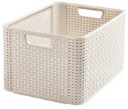 Кремава пластмасова кутия за съхранение 33x44x23 cm Style – Curver