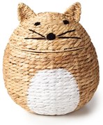 Детска кошница за играчки от воден зюмбюл естествена ø 40x43 cm Cat – Compactor