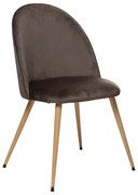 Трапезен стол atmosphera Slano, Велур - Кафяв