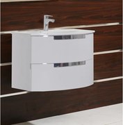 Конзолен PVC шкаф ICP 8064 със стъклен умивалник, 80х50х55см