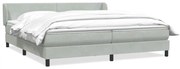 3317409 vidaXL Box Spring легло с матраци Светло сиво 180x220 cm кадифе