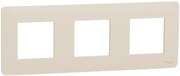 SE Лицева рамка 3х цвят Крем Unica Studio  - NU200644