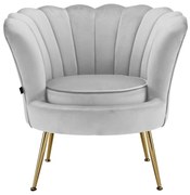 Светлосиво кадифено кресло Kelsey – Støraa