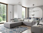 Ъглов диван Fubu S–Сив–Ляв