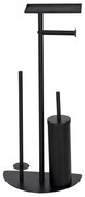 WENKO 26060100 - Комплект за тоалетна COSENZA 32,5x72 см черен