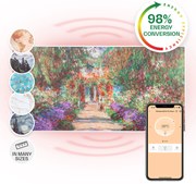 Klarstein Wonderwall Air Art Smart, инфрачервен нагревател, 120 х 60 см, 700 W, приложение, градински път