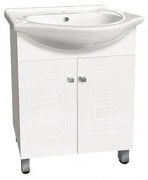 Долен шкаф за баня ICP 6040 NEW, PVC, бял, с умивалник, 60x43x85см