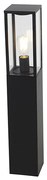 Външна лампа за стълб черна 80 см с наземна скоба и кабелен втулка - Charlois
