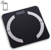 Дигитален кантар-анализатор SAPIR SP 1650 AC, 180 кг, Измерване на мускулна маса, мазнини, вода, кости и BMI, Черен