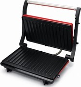 Сандвич тостер Panini Oliver Voltz OV51442R, 1000W, Незалепващи плочи, Отваряне на 180°, Тавичка за мазнина, Червен