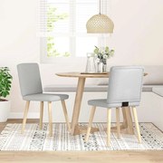 4101206 vidaXL Трапезни столове 2 бр Cloud сив плат