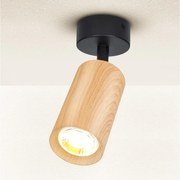 Brilagi - Спот SELE 1xGU10/30W/230V черен/дъбов декор