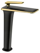 Mexen Purus висока смесителна батерия за мивка, черна/златна - 745810-75