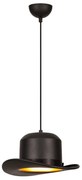 Черно висящо осветително тяло с метален абажур ø 30 cm Sivani – Opviq lights