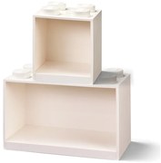 Комплект от 2 детски бели рафта за стена Brick - LEGO®