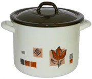 Емайлирана дълбока тенджера 5,25lt. декор RUSTICA - 2+39P/20 РЯ-(12-1722)