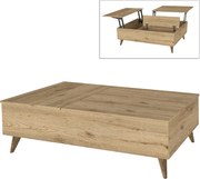Масичка за кафе Roy с меламинов полиморфен цвят сепет дъб 121x69x40см.