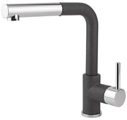 Concept BDG4527BC - Смесител за мивка с изтегляща се душ глава 26,9 cm гранит/черен