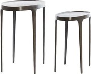 Метални кръгли странични масички в комплект от 2 бр. 33x70 cm Arica – Light &amp; Living