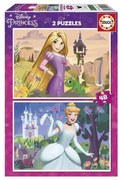 Комплект от 2 Пъзела Disney Princess Cinderella and Rapunzel 48 Части