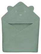 Lionelo - Детска мушлинова хавлия с качулка Green Forest