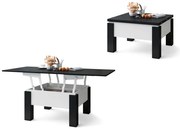 ОСЛО Черен/Бял - РАЗТЕГАТЕЛНА ХОЛНА МАСА С ПОВДИГАЩ МЕХАНИЗЪМ