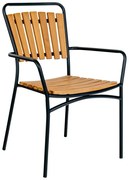 Градински столове в комплект 2 бр. от масивно дърво/метални в естествен цвят Cleveland – House Nordic