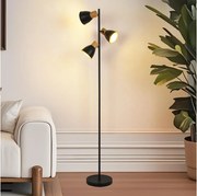 Brilagi - Подова лампа ODENSE 3xE14/10W/230V дърво/черна