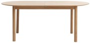 Сгъваема трапезна маса с дъбов плот в естествен цвят 100x190 cm Gallina – Unique Furniture