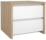 Нощно шкафче в бял и естествен цвят Next – Tvilum