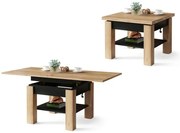 КЛЕО Дъб Крафт злато/Черен - РАЗТЕГАТЕЛНА ХОЛНА МАСА С ПОВДИГАЩ МЕХАНИЗЪМ