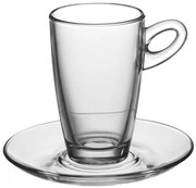 Vitrum - Стъклена чаша с чинийка за топли напитки 75мл MOCCA ESPRESSO VM-1184000/1183000