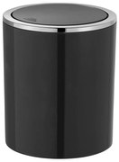 WENKO 23934100 - Кош INCA 14x16,8 см, черен/лъскав хром