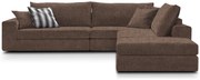 Ъгъл диван Mission Plus-Customizable-285φ 230β cm.-Chocolate