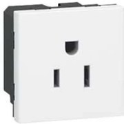 Legrand Контакт US стандарт 2P+E 15 A, 2 мод. цвят бял Mosaic  - 077504