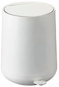Бяло пластмасово кошче за боклук с педал 5 l Nova – Zone