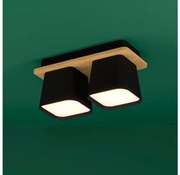 Eglo 390007 - Плафон RUSCIO 2xE27/40W/230V черен/кафяв