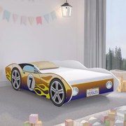 Красиво детско легло във формата на кола 140 х 70 см