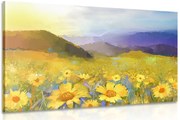 Картина на платно – Поле пълно с маргаритки