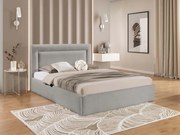 Облегнато легло Dream-Сиво-140 x 200