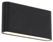 Модерна външна стенна лампа черна 17,5 см с LED IP65 - Batt