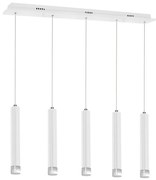 LED Висящ полилей ALBA 5xLED/25W/230V бял